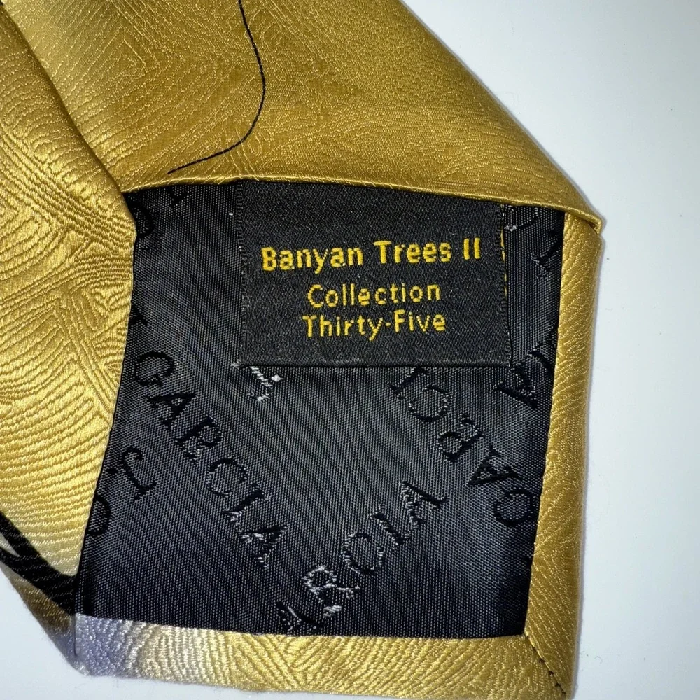 J Garcia Tie Mens Banyan Trees II Collection Thirty-Five Swirl Abstract Silk - Picture 6 of 6